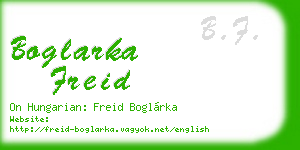 boglarka freid business card